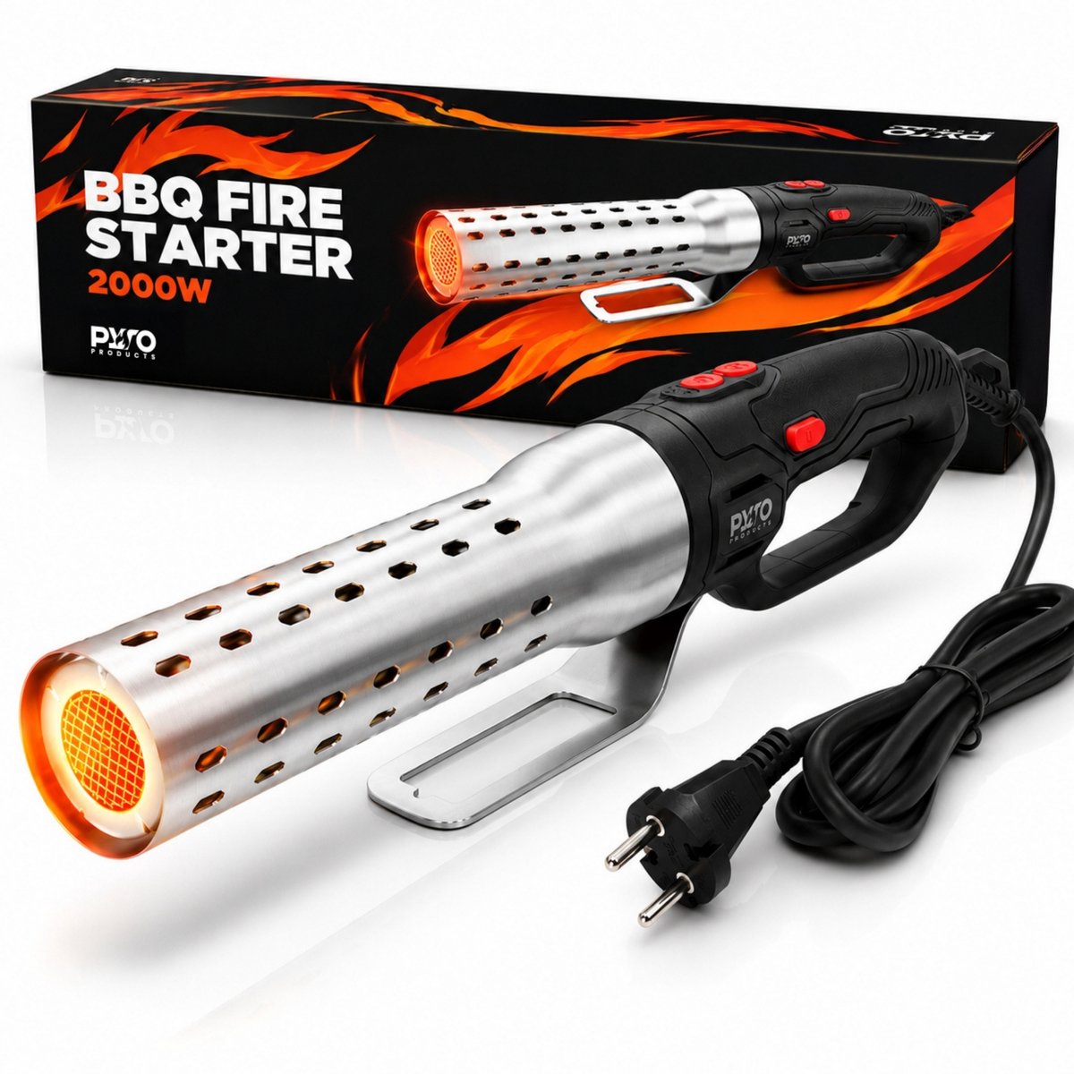 PyroProducts BBQ Aansteker - BBQ Accesoires - Looftlighter - One Minute Lighter - 2000W - Heat & Fan