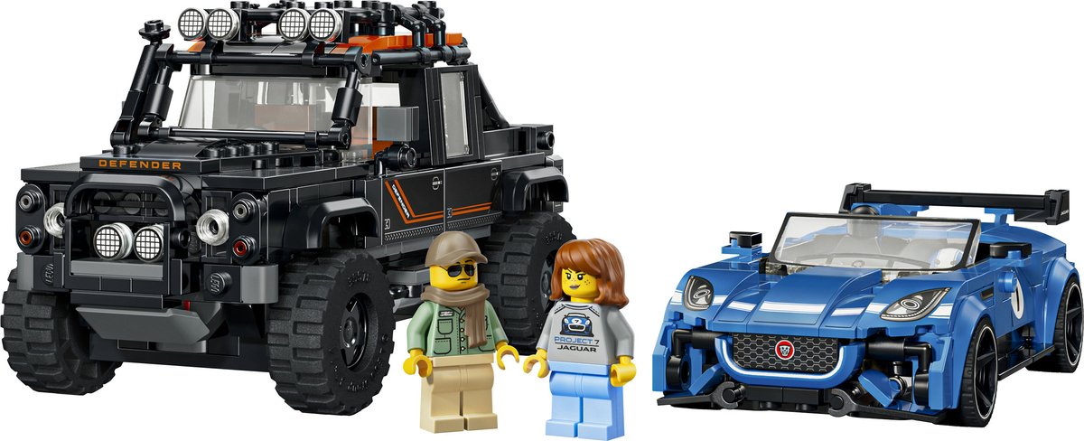 LEGO Speed Champions Jaguar Project 7 en Land Rover Defender Auto Bouwpakket voor Kinderen 77264 — cadeau in Spellen & Speelgoed - foto 6