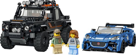 LEGO Speed Champions Jaguar Project 7 en Land Rover Defender Auto Bouwpakket voor Kinderen 77264