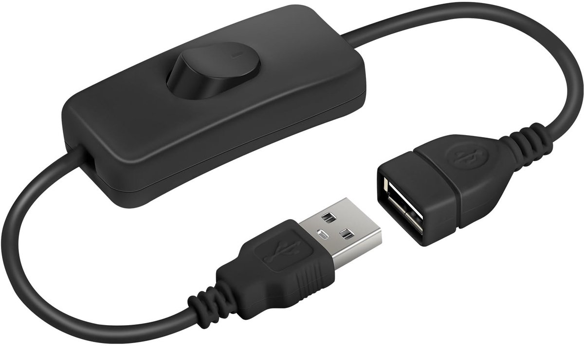 Dailygoods - USB-Kabel met Aan-/uitschakelaar voor Diverse Toepassingen