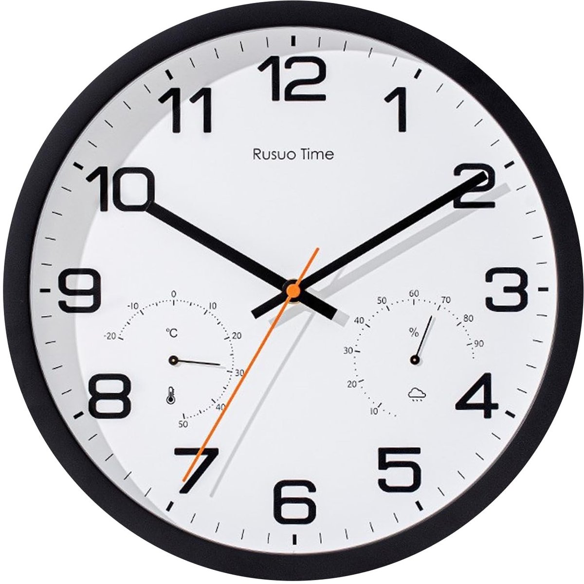 Dailygoods - Innovra - Dailygoods - Draadloze Wandklok met Temperatuurweergave