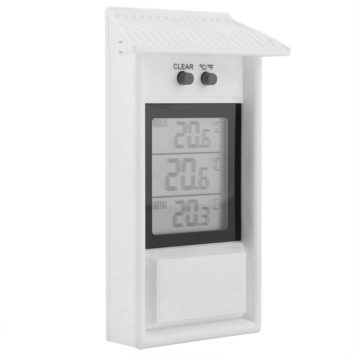 Dailygoods - Dailygoody - Indoor buitenthermometer - Temperatuur- en vochtigheidsmonitor - Draadloze hygrometer - Wit - Waterdicht - Geschikt voor binnen en buiten