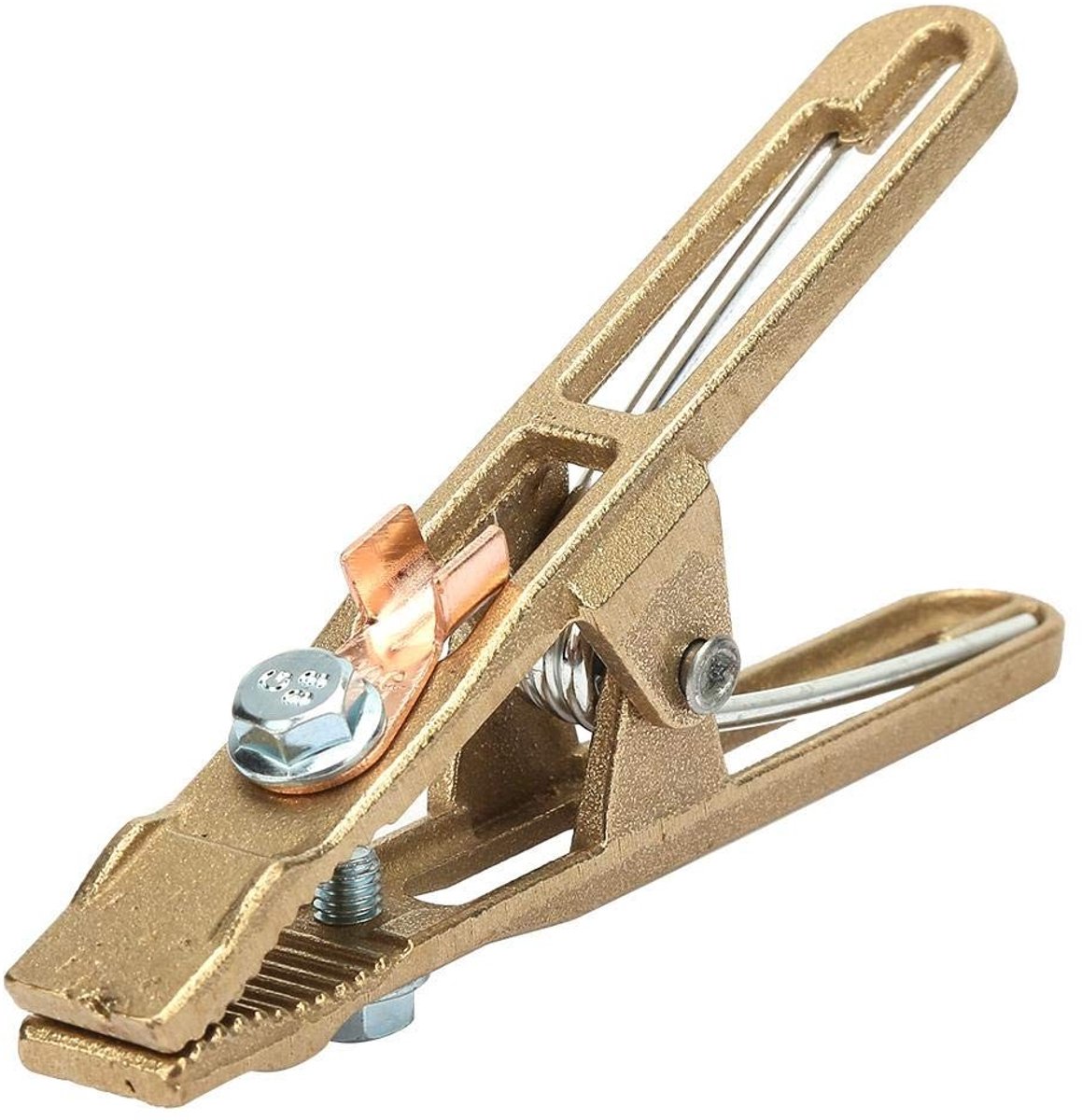 Dailygoods - QCTrial - Cosensi - Dailygoody - Crocodile Clamp - Aardeklem - Hoogwaardige kwaliteit - Geel - Lasaccessoire - Ideaal voor lasmachines - 260 A
