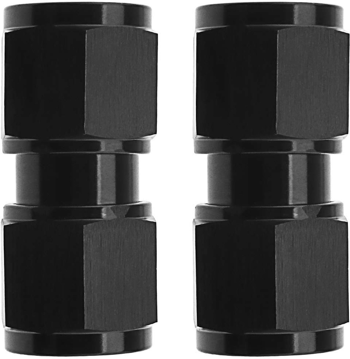 Dailygoods - Dailygoody - AN-10 Union Connector - Aluminium Fitting - Zwart - Brandstofslang Adapter - Vrouwelijk naar Vrouwelijk - Geschikt voor Diverse Vloeistoff