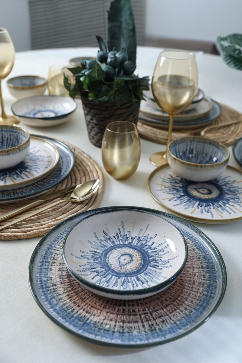 Keramika Serviesset - Hydra - 24 delig - 6 persoons - Stoneware