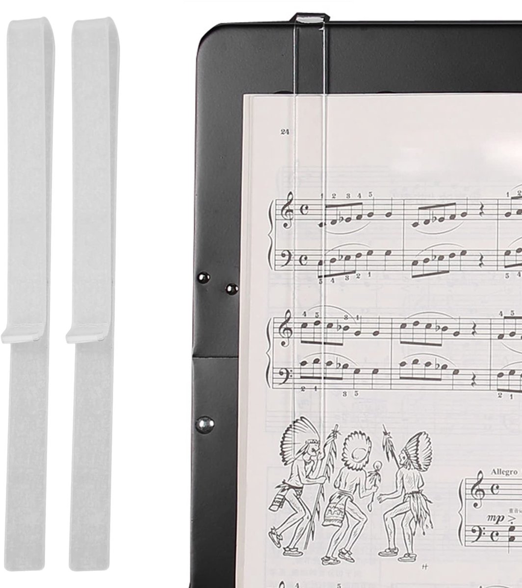 Dailygoods - Dailygoody - Muziek Boek Clip - Bladmuziek Houder - Vrije Handen - Acryl - Piano Bladmuziek - Geschikt voor Alle Maten - 1 Paar