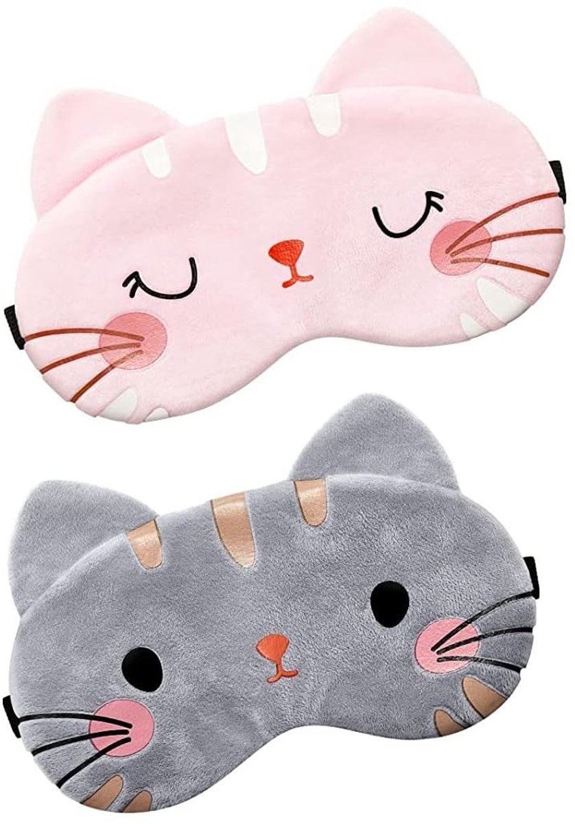 Dailygoods - Dailygoody - Dierslaapmasker - Slaapmaskers voor kinderen - Pluche ogen - Schattige nachthoofdband - Ideaal voor reizen - Comfortabel dutje - Geschikt
