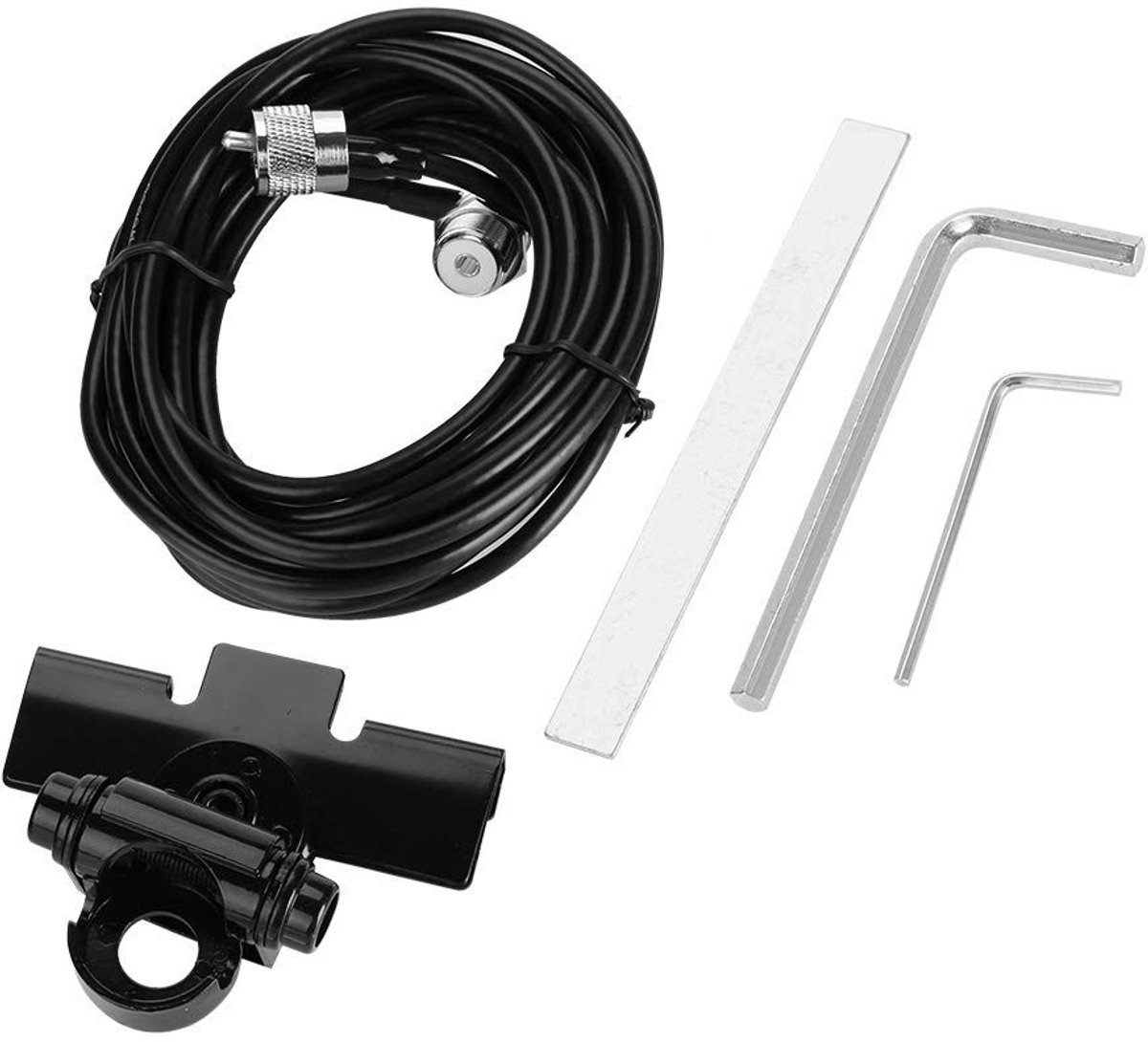 Dailygoods - Dailygoody - Autoantenne - Funkantennen voor Kofferbak - Geschikt voor Radio - 5 m Kabel - Mobiele Toepassing - Stevige Montage