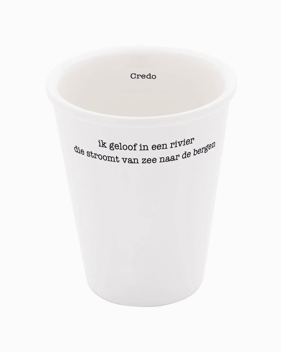 Poëten aan tafel - het servies - Porseleinen beker 'Credo' (set van 2)