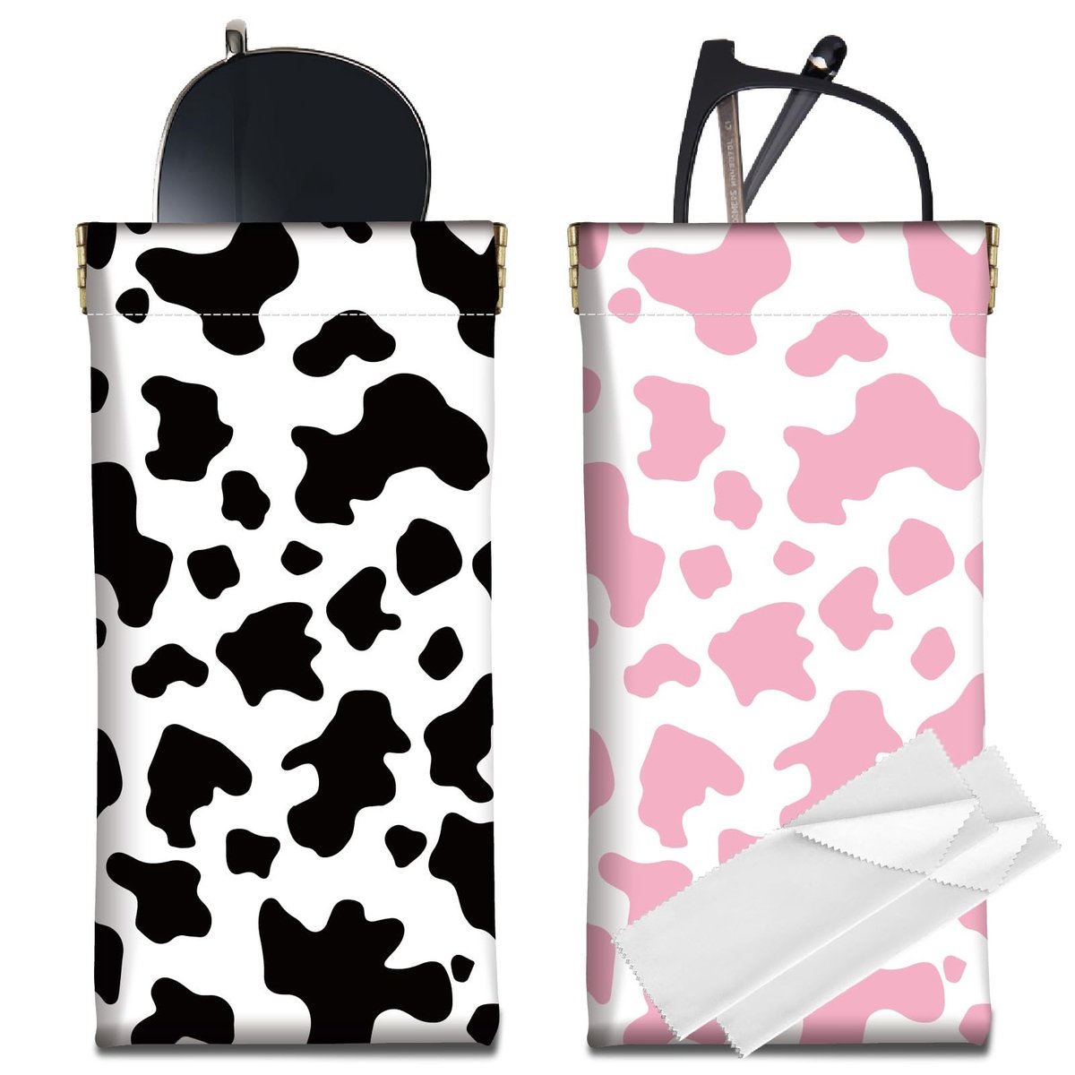 Dailygoods - Draagbare Lederen Brillenkoker met Luipaardpatroon
