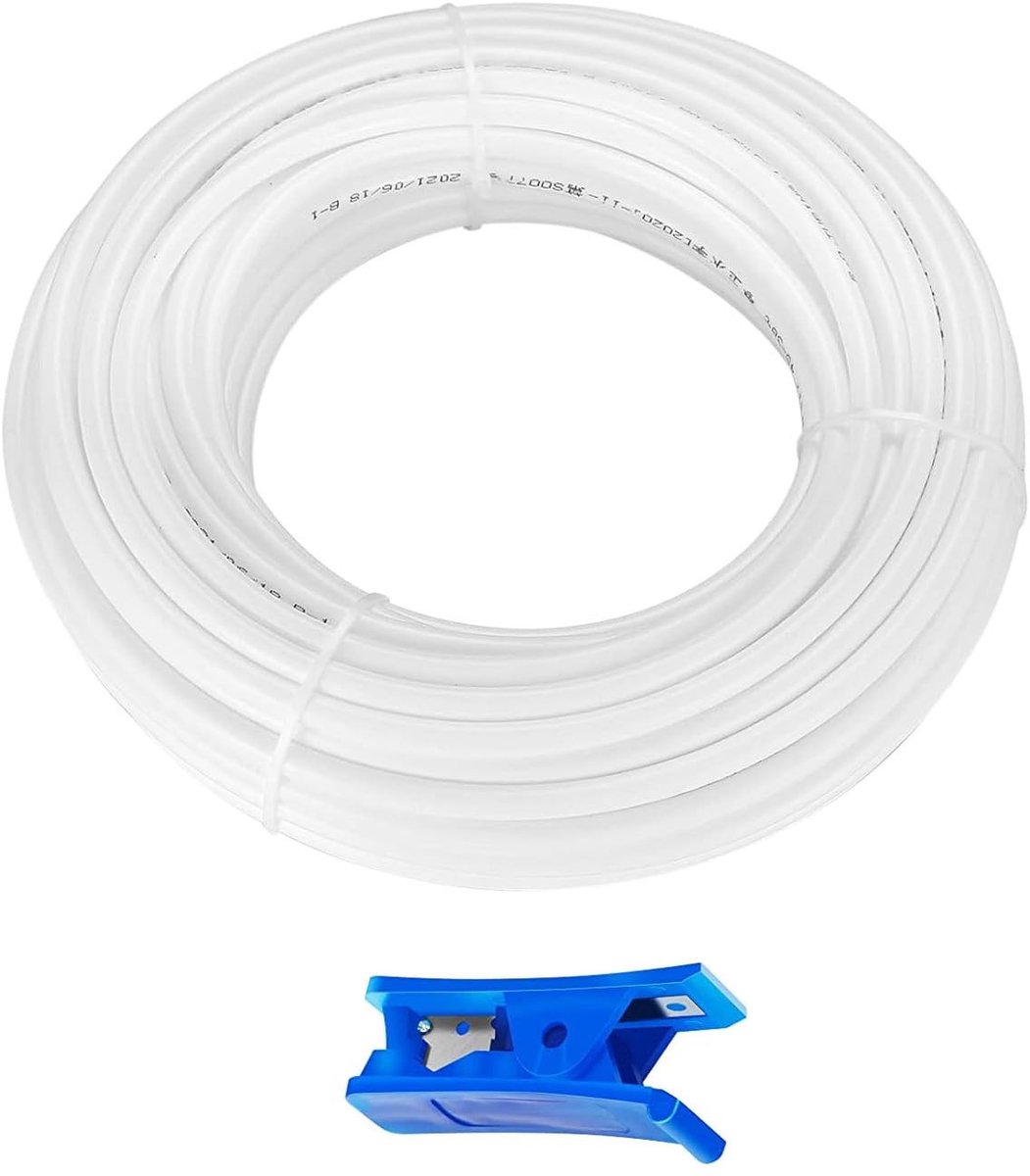 Dailygoods - 20 Meter Witte Koelkastslang met Slangsnijder