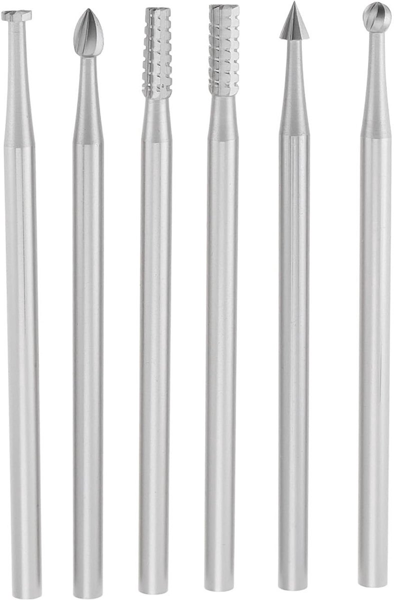 Dailygoody - Graveerbits Set - HSS Router Bits - Precisiewerk - 2.3mm - Geschikt voor Houtbewerking - Hoge Precisie en Duurzaamheid - Ideaal voor Hobb...
