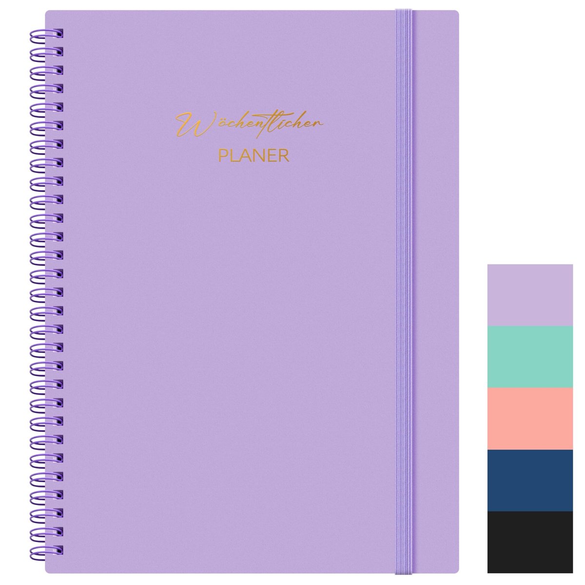 Dailygoody - Weekplanner - Afsprakenplanner A5 - Wekelijkse afsprakenkalender met to-do lijst - Paars - 104 pagina's - Geschikt voor organisatie - Mod