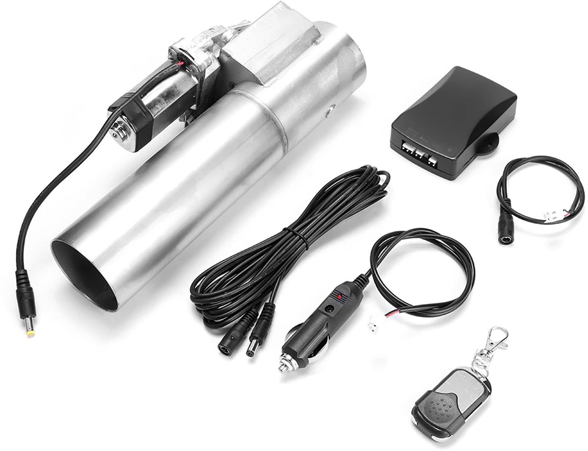 Dailygoods - Dailygoody - Elektrische uitlaatklep - Roestvrijstalen E-Cut uitlaatpijp - 2,5 inch - Afstandsbediening - Auto-uitlaat oplossing - Geschikt voor auto ...
