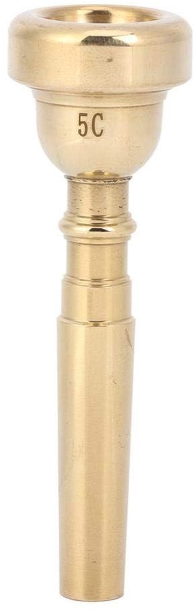Dailygoods - Dailygoody - Metalen trompet mondstuk - Gouden Bb Tone - Duurzaam en slijtvast - Goud 5C - Heldere klank - Geschikt voor muzikanten - Model Vbest life...