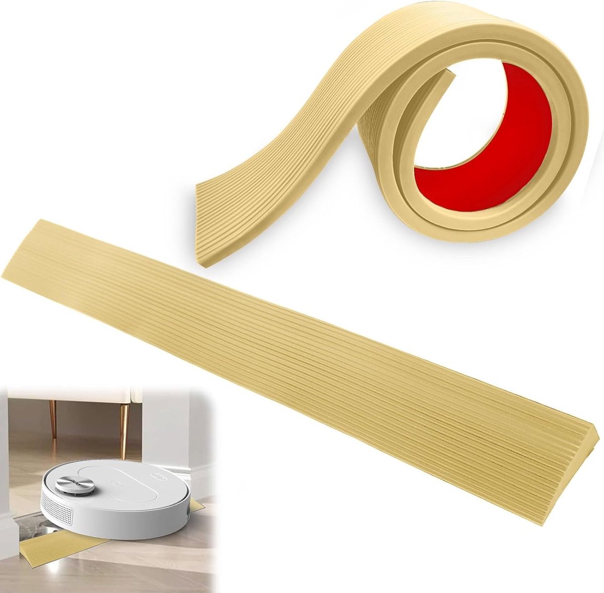 Drempelhelling 100 x 5.5 x 1.5 cm, PVC Rolstoelhelling, Antislip Oppervlak, Ideaal voor Rolstoelen, Kinderwagens en E-Scooters