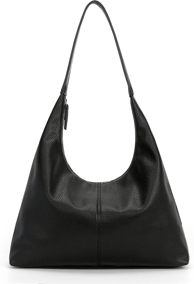 Vintage leren hobo tas voor dames | Slouchy schoudertas | Ruime tote bag voor dagelijks gebruik