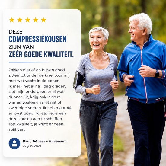 KANGKA Compressiekousen 20-30 mmHg maat 41-43 (L) - Steunkousen Vliegtuig - Compressie sokken voor Hardlopen Wandelen - Unisex - Zwart
