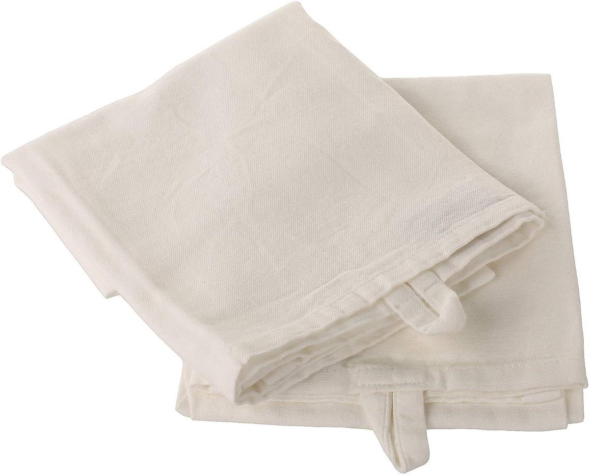 Set van 2 Keukenhanddoeken van 100% Katoen met Linnenlook, Wasbaar en Sneldrogend, 70 x 50 cm