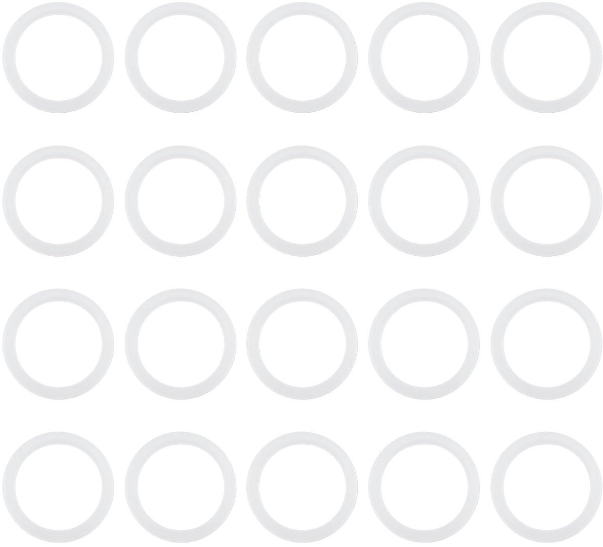 Dailygoods - Dailygoody - Nylon Ringen - Deurklink Reparatie - 21 mm - Wit - Universeel Ontwerp - Voor Binnen- en Buitendeuren