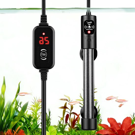 Aquarium Verwarmer 300 W met Temperatuurcontroller, Digitale Verwarmingsstaaf, Instelbare Onderdompelbare Verwarmer voor 152 - 302 Liter, Geschikt voor Zout- en Zoetwatertanks (15-