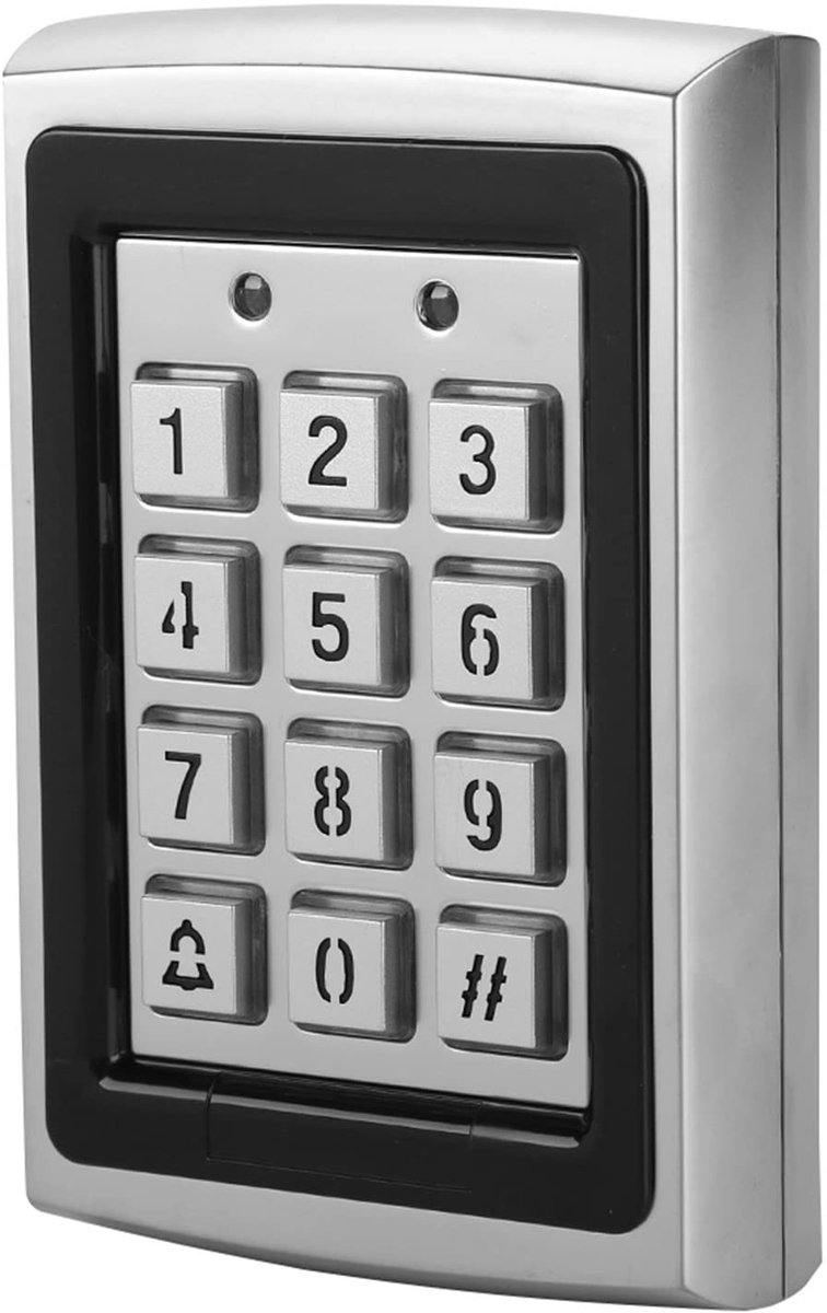 Dailygoods - Dailygoody - RFID Toegangscontrole met Blauw Verlicht Toetsenbord - 1000 Gebruikers (Zilver)