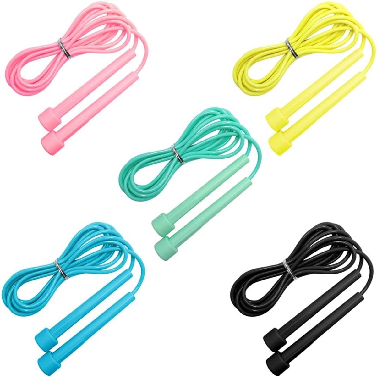 Set van 15 Verstelbare Springtouwen van 2,8 Meter met Antislip Handvat voor Fitness, Crossfit en Kinderen, Ideaal voor Thuis en Scholen