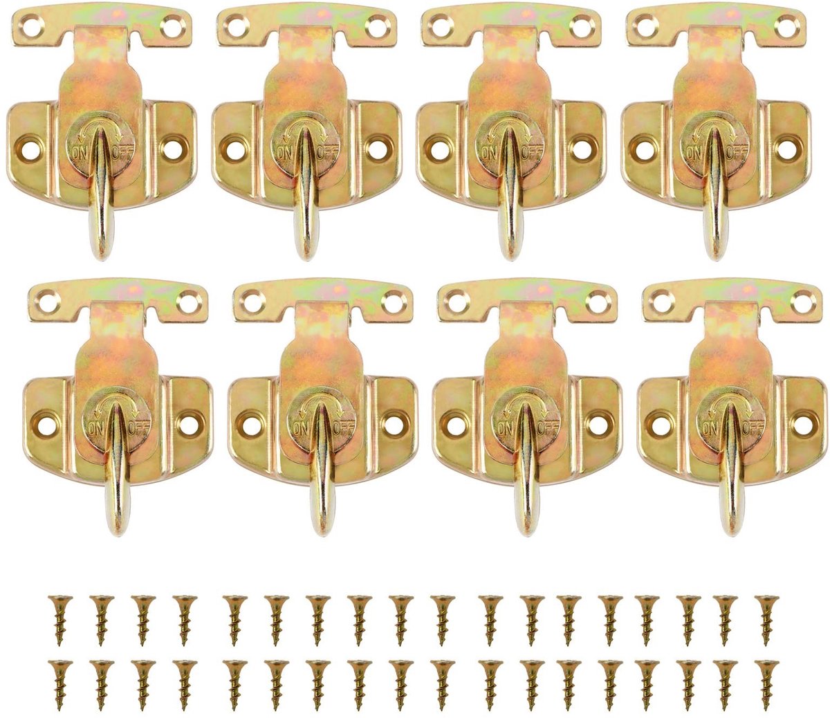 Dailygoody - Eettafel Sloten - Tafelblad Sloten - Meubelbeveiliging - Goud - Zware Gespen - 8 Stuks voor Eettafels - Perfect voor Houten Dozen