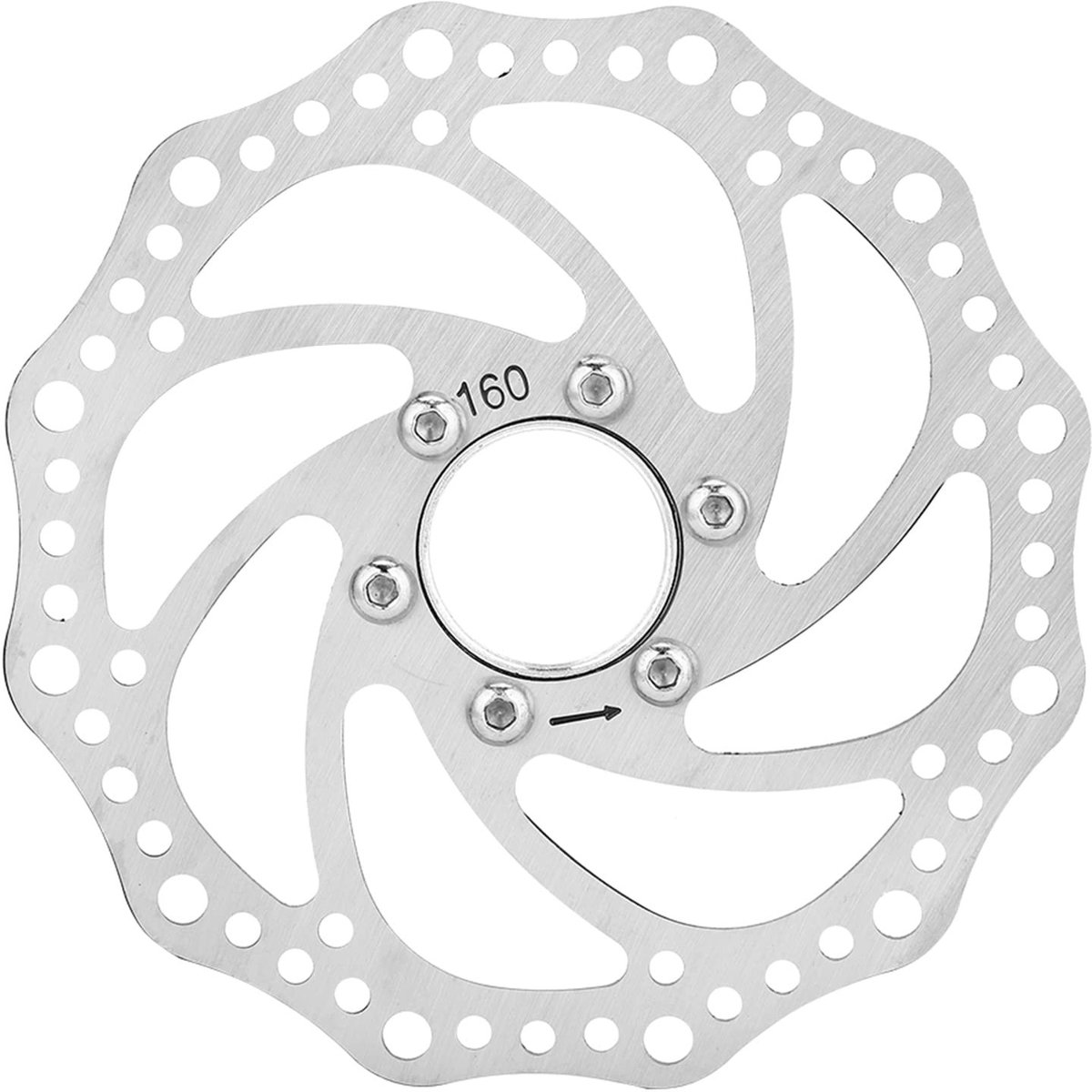 Dailygoods - Dailygoody - 160 mm schroefdraadnaven - Remflensadapter - Hoogwaardige roestvrijstalen kwaliteit - Geschikt voor mountainbikes - Betrouwbare rems