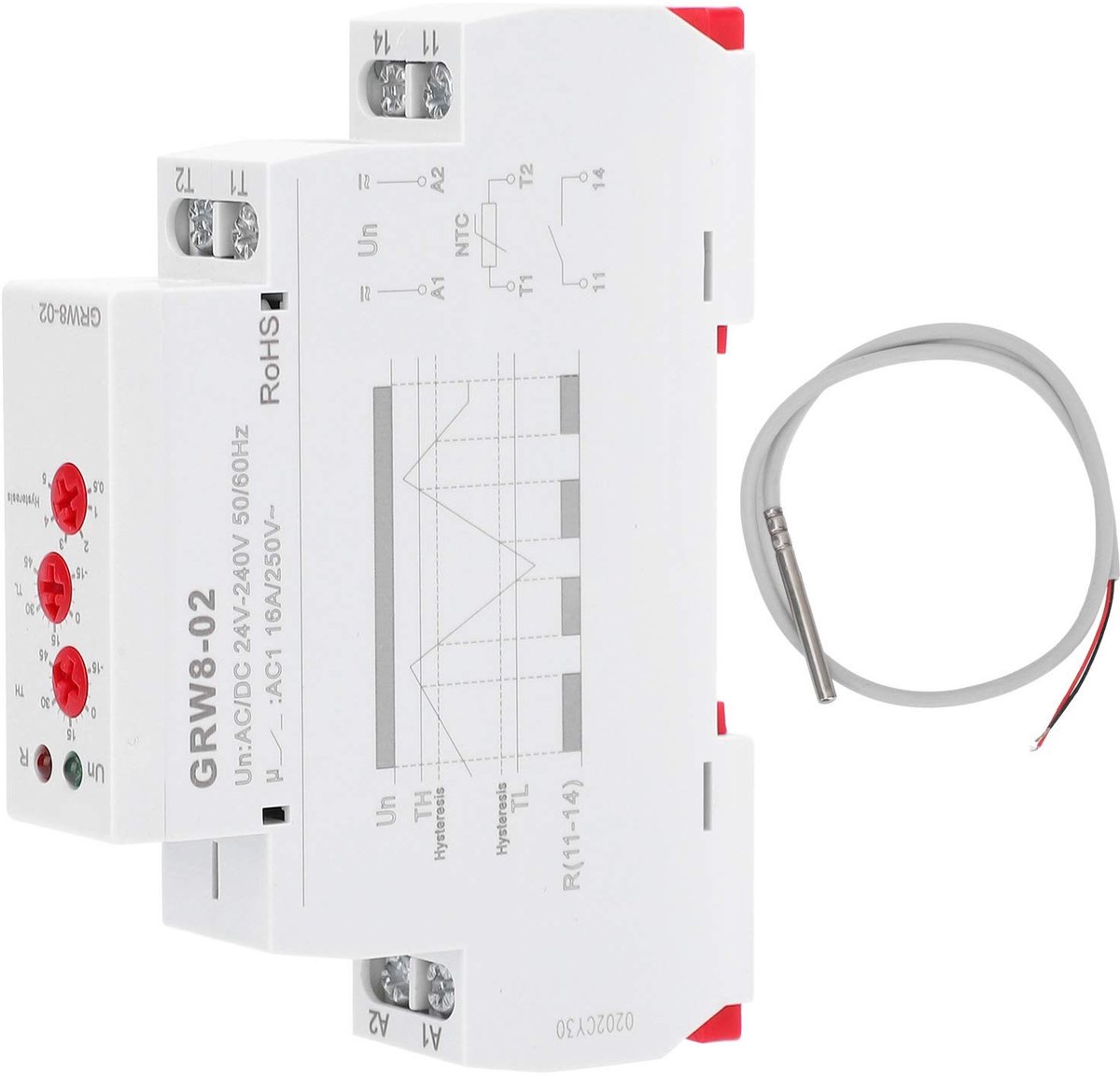 Dailygoods - Digitale Thermostaat voor Temperatuurregeling met Testsonde