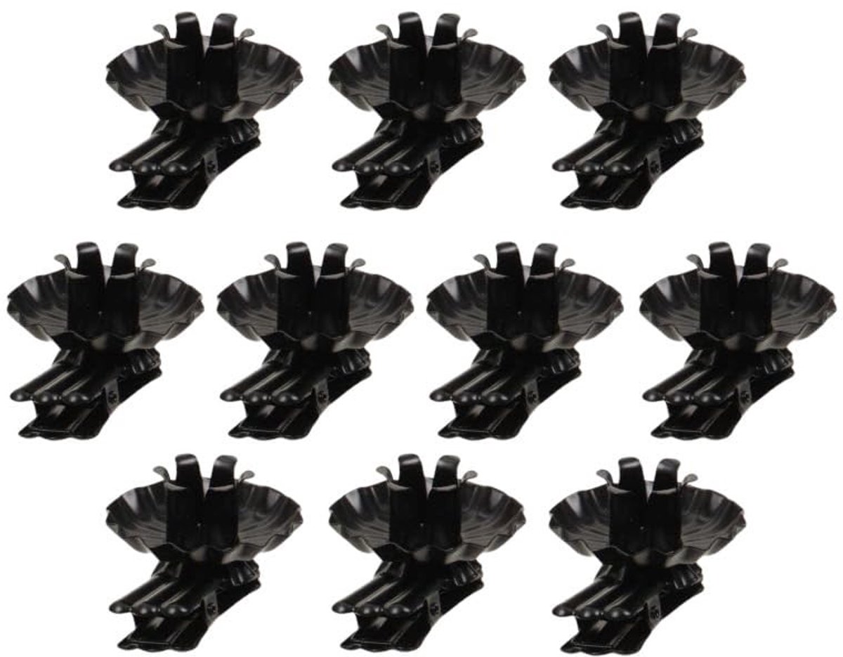 Dailygoods - Dailygoody - Kaarsenhouder - Set van 10 - Hoogwaardige Metalen Boomclips - Drupbescherming - Perfect voor Kerstdecoratie - Duurzaam en Stijlvol - Gesc