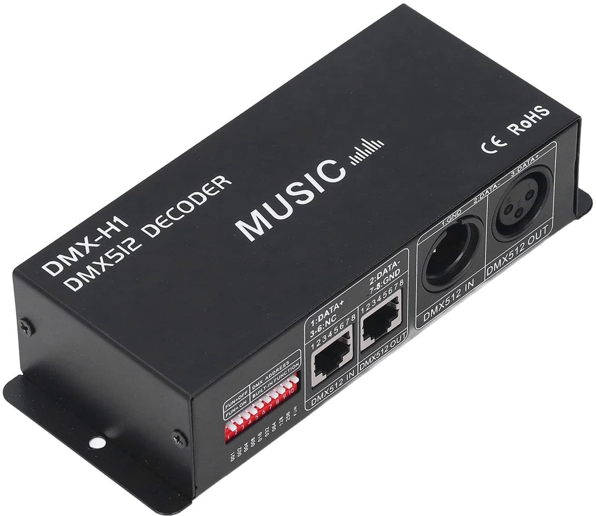 Dailygoody - DMX-decoder - 4-kanaals LED-controller - Ideaal voor studio-opnames - DC12V-24V - Betrouwbare driver - Geschikt voor LED-striplicht