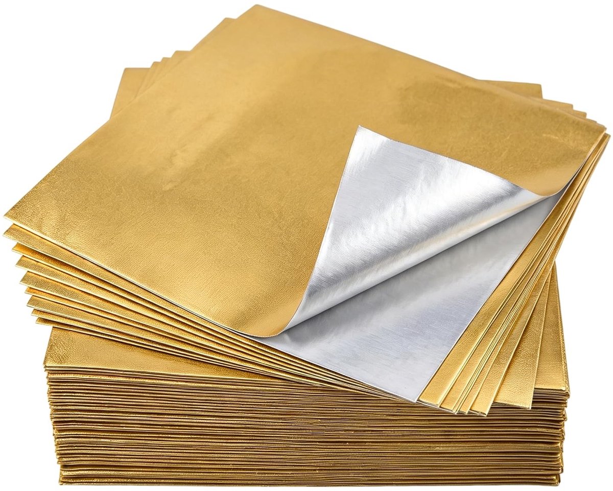 Dailygoody - Gouden Aluminiumfolie Chocolade Verpakkingen - 100 Stuks - Perfect voor Snoep en Decoratie - 10 x 10 cm - Levensmiddelkwaliteit - Ideaal