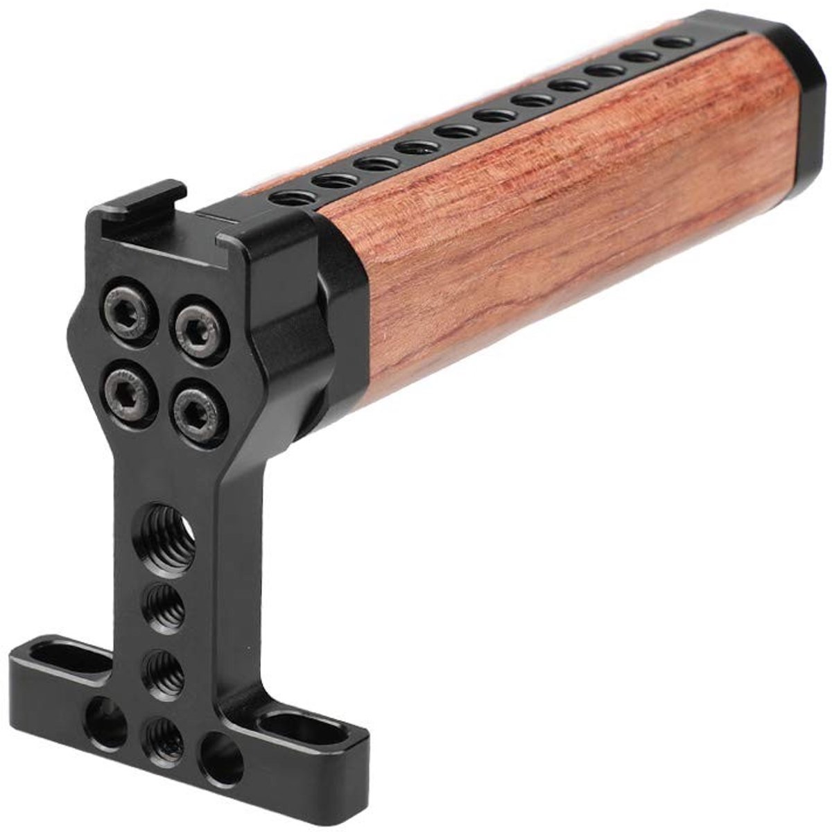 Dailygoody - OmGoods - Dailygoody - Top Kaas Handvat Houten Grip - Ideaal voor Filmen - Lichtgewicht en Stevig - Veel Montagegaten - Voor GH5 en 5DMarkIII