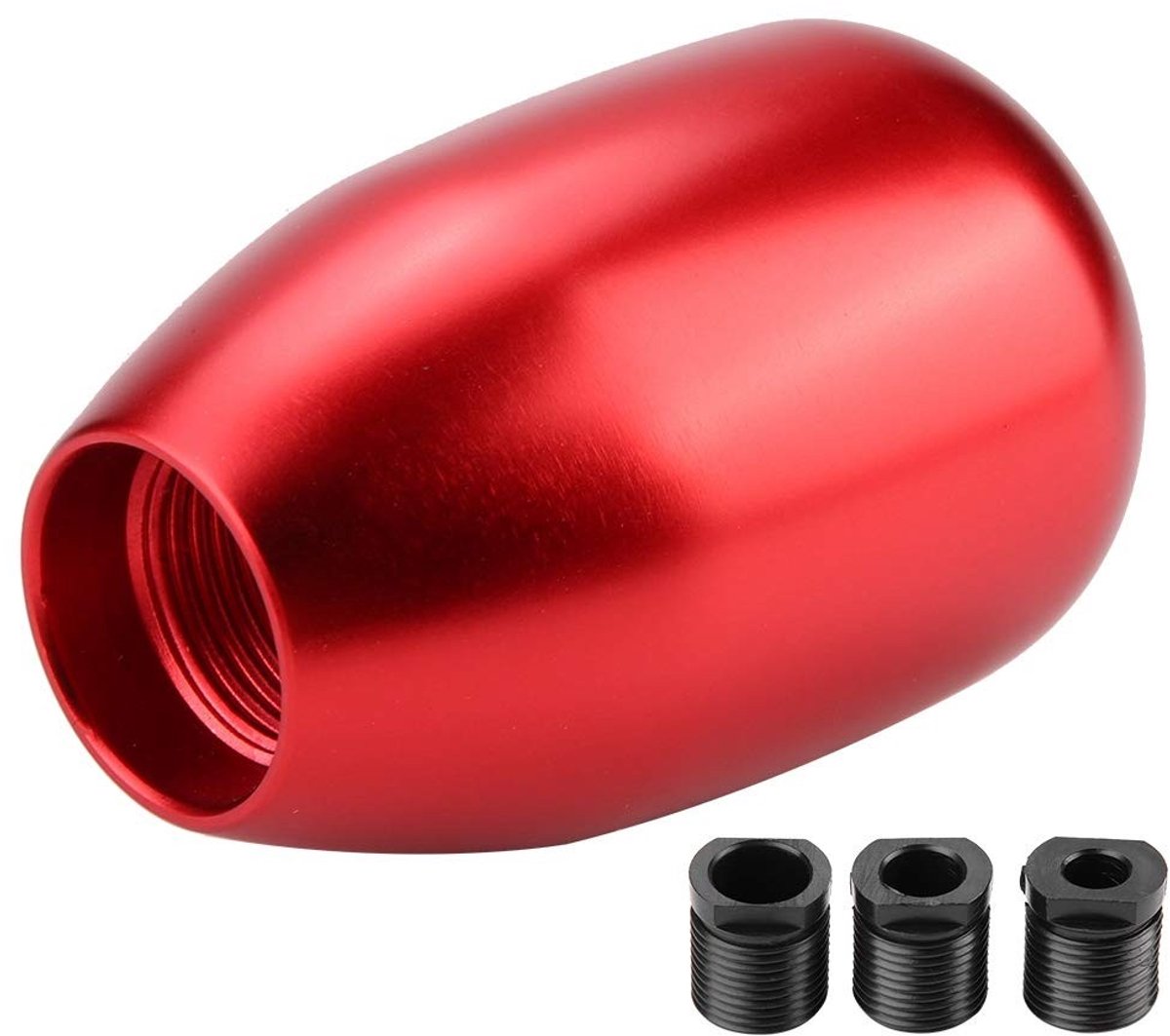 Dailygoody - Universele 5 Versnellingen Shifter Knop met 3 Adapters - Rood