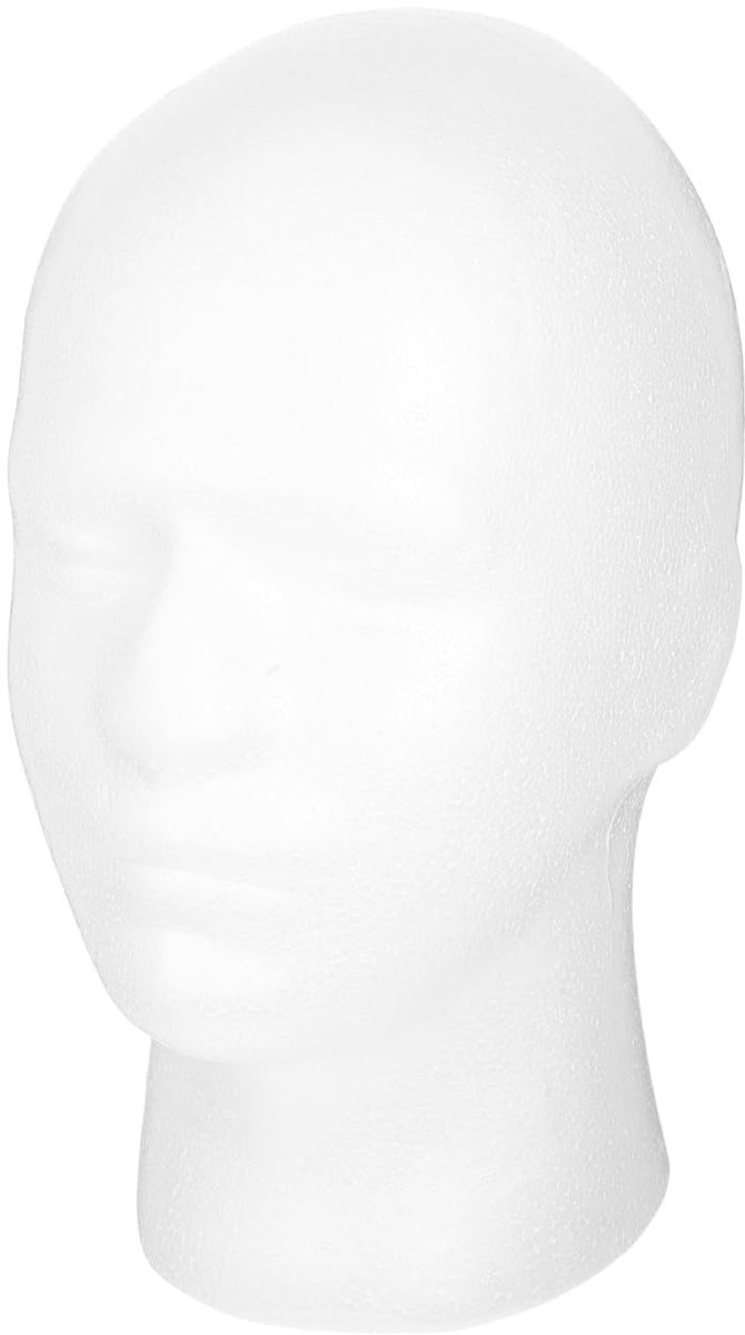 Dailygoody - Mannequinkhoofd - Presentatiestandaard - Wit - Modelhoofd - Geschikt voor kappers en schoonheidssalons - 26,5 x 20 x 13 cm