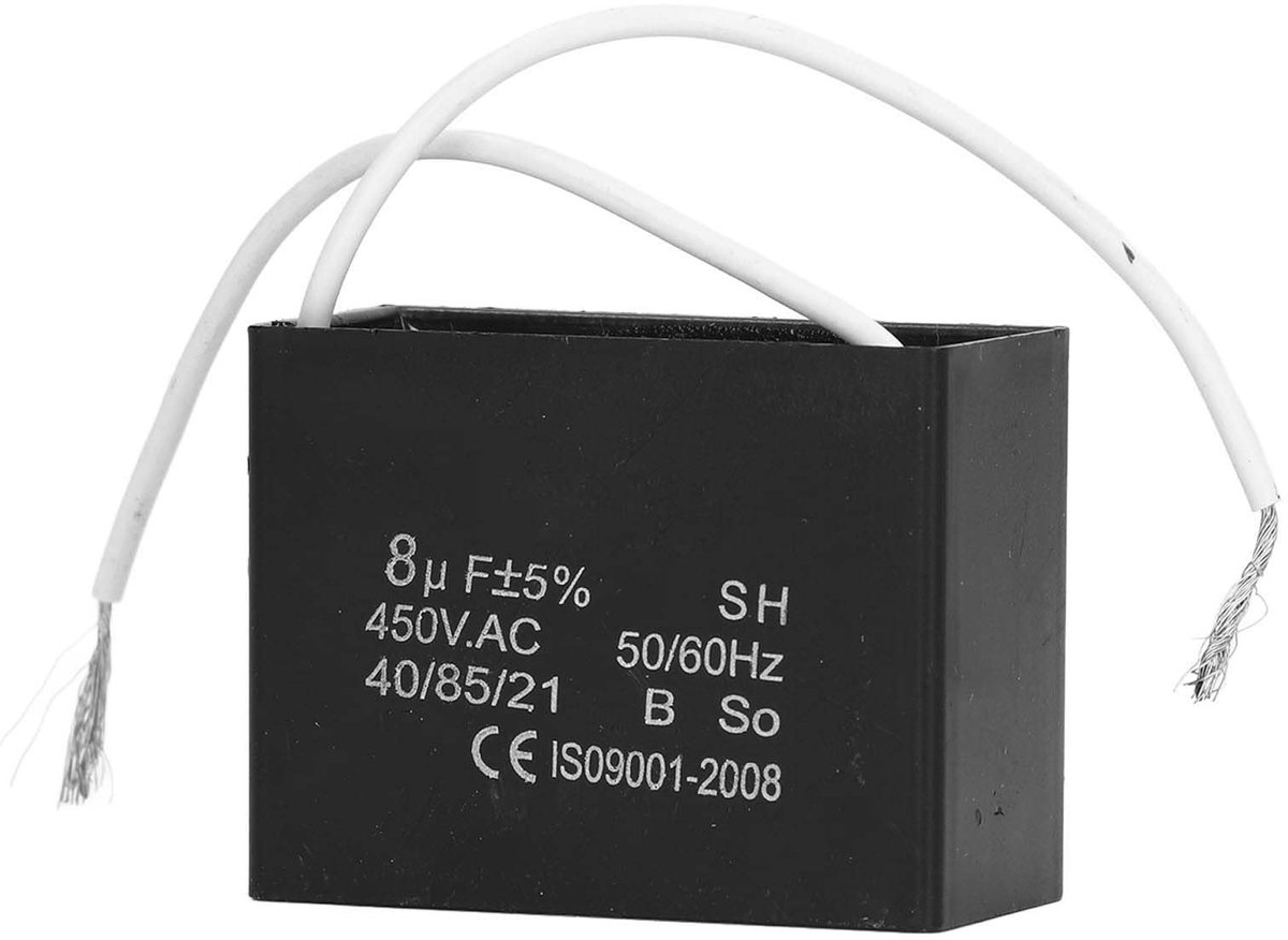 Dailygoody - 8μF Startcondensator - Generator Startcondensator - Stabiele prestaties - Compact formaat - Ventilatormotor - Veilig en duurzaam - Geschi.