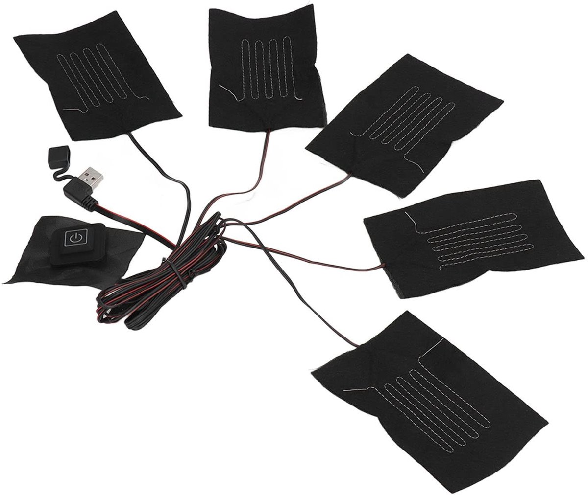 Dailygoody - Elektrisch Vest Doek - Warmtekussen 5 in 1 - USB Verwarmingskussen - Waterdicht - Temperatuurinstellingen - Geschikt voor Thuis en B
