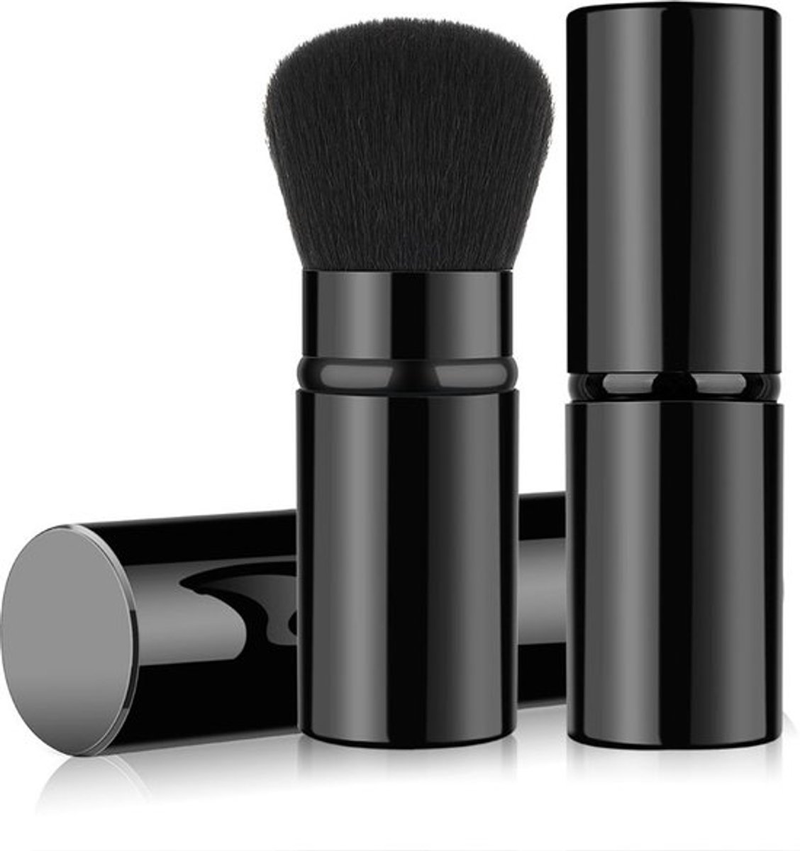 Intrekbare Make-up Kwast – Kwast voor Blush, Bronzer & Highlighter – Zwart