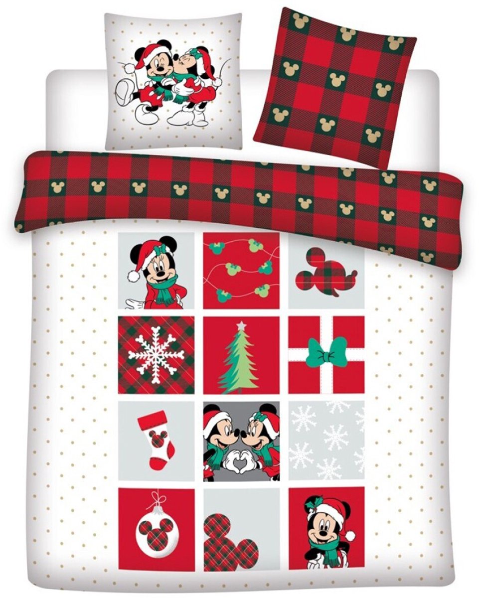 Mickey & Minnie Mouse Dekbedovertrek christmas- katoen