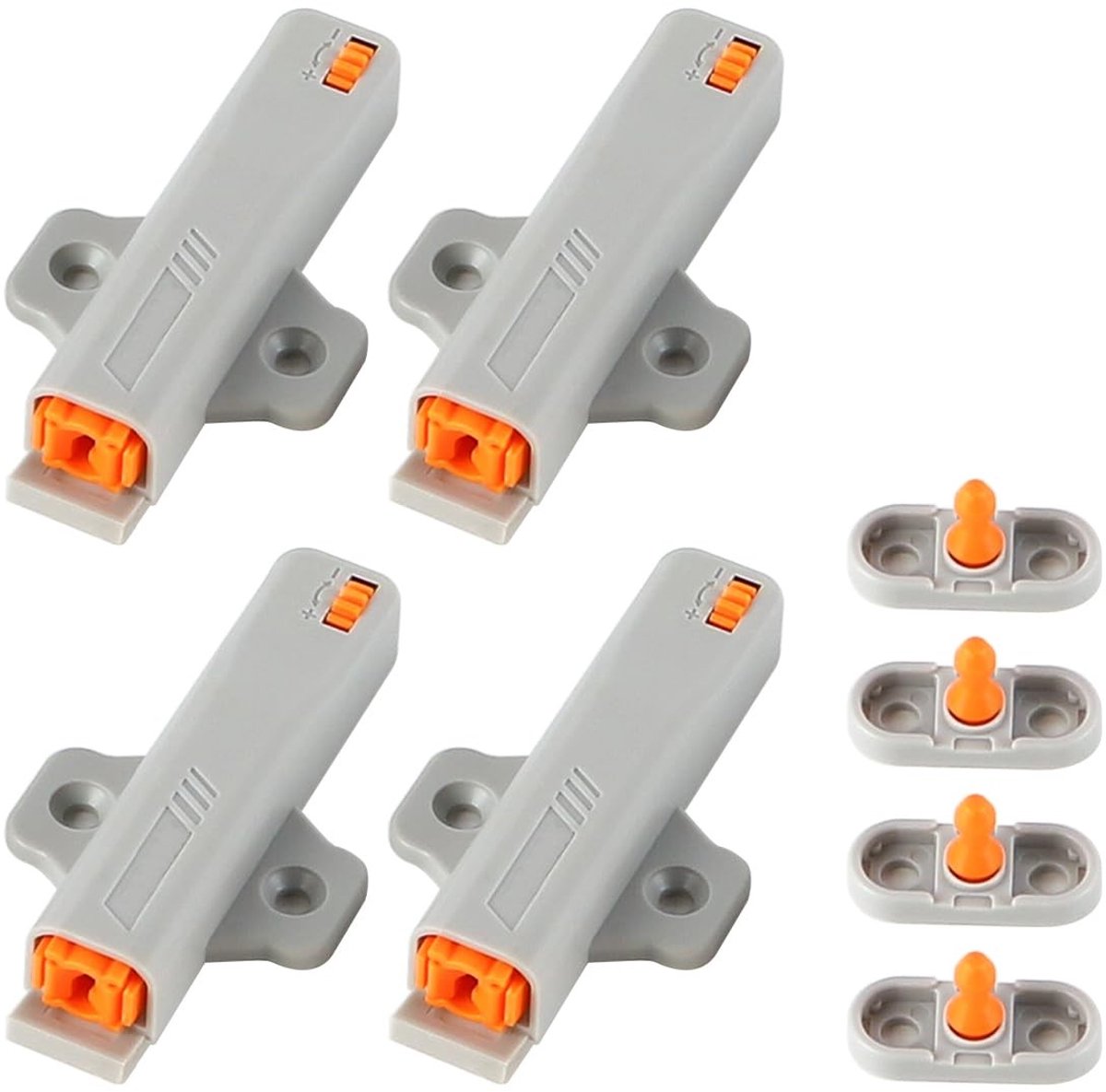Dailygoods - Dailygoody - Push To Open deurvangers - Heavy Duty - Zelfsluitende Push Latch - Grendel voor kastdeuren - Ideaal voor garderobekasten - Met sterk veer