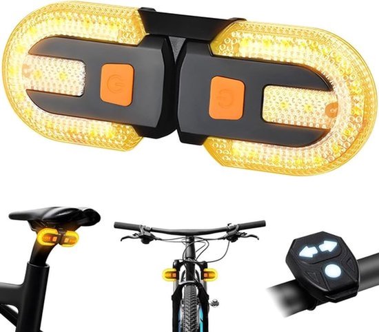 Slimme LED-fietsachterlicht met richtingaanwijzers en afstandsbediening – USB-oplaadbaar fietslicht, IPX4 waterdicht, 5 standen – Geschikt voor fietsen