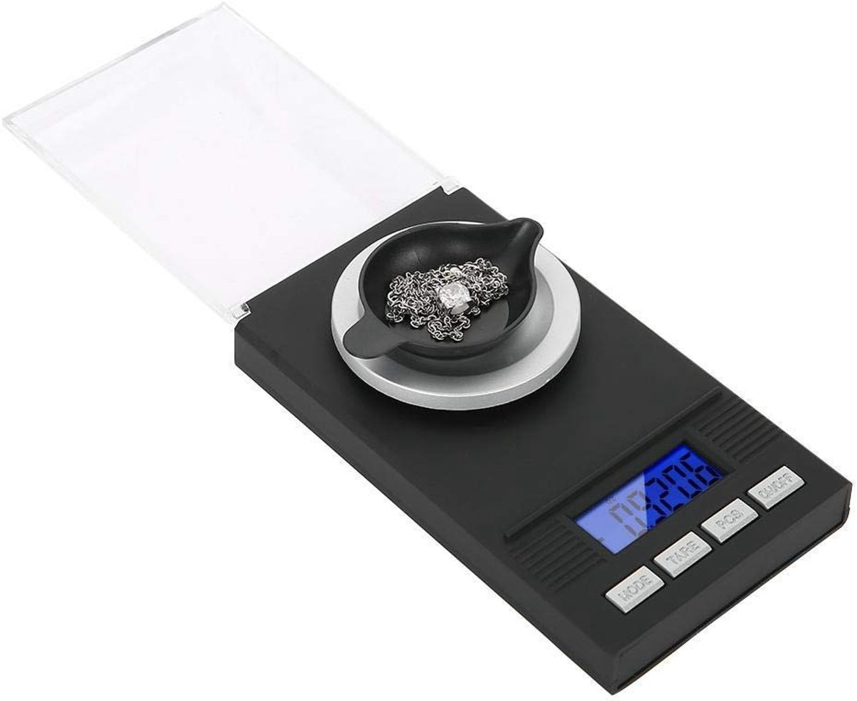 Dailygoods - Dailygoody - Mini Digitale Pocket Gram Scale - Precisie Weegschaal - Compact Formaat - LED Display - Voor Sieraden en Medische Toepassingen - 100g