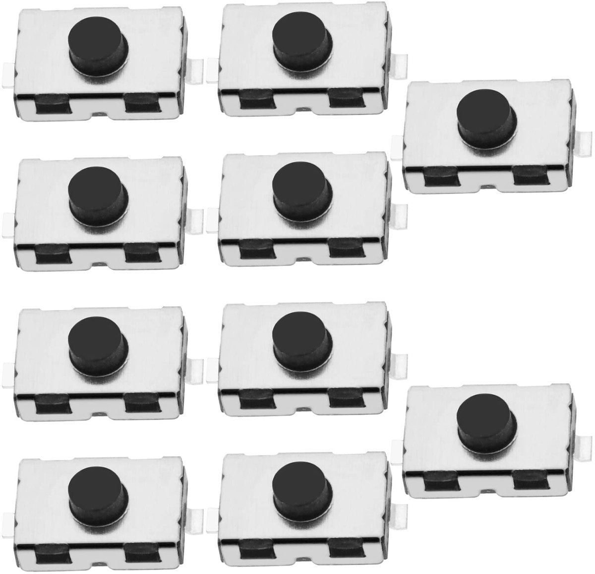 Dailygoods - Dailygoody - Tactiele Micro Schakelaar - Drukknop Schakelaar - Auto Afstandsbediening - 10 Stuks - 2 Pin - Compact 4x6x2.5mm - Geschikt voor Diverse A