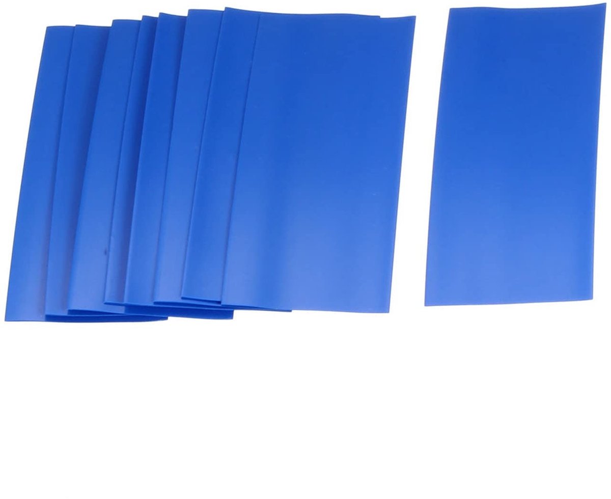 Dailygoods - Dailygoody - Warmte krimpende buis - PVC batterij wikkelen - 23 meter plat - Blauwe krimpkous - Voor elektrische AA DIY batterij - 50 stuks