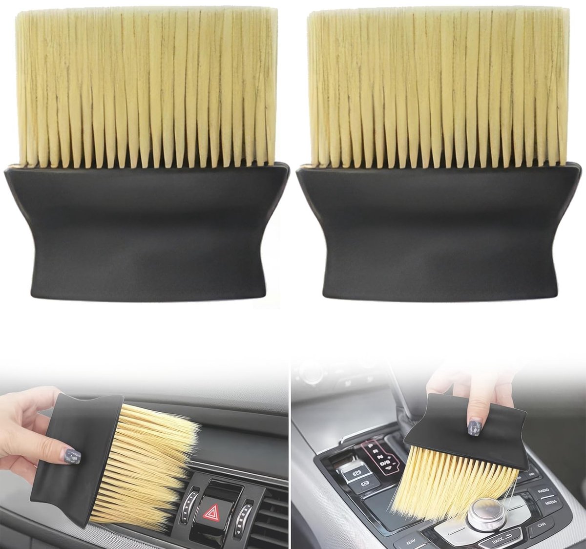 Dailygoods - Dailygoody - Auto Interieur Borstel - Ultra-Zachte Detailborstel - Ideaal voor Stofverwijdering - Effectief en Gebruiksvriendelijk - Perfect voor Auto