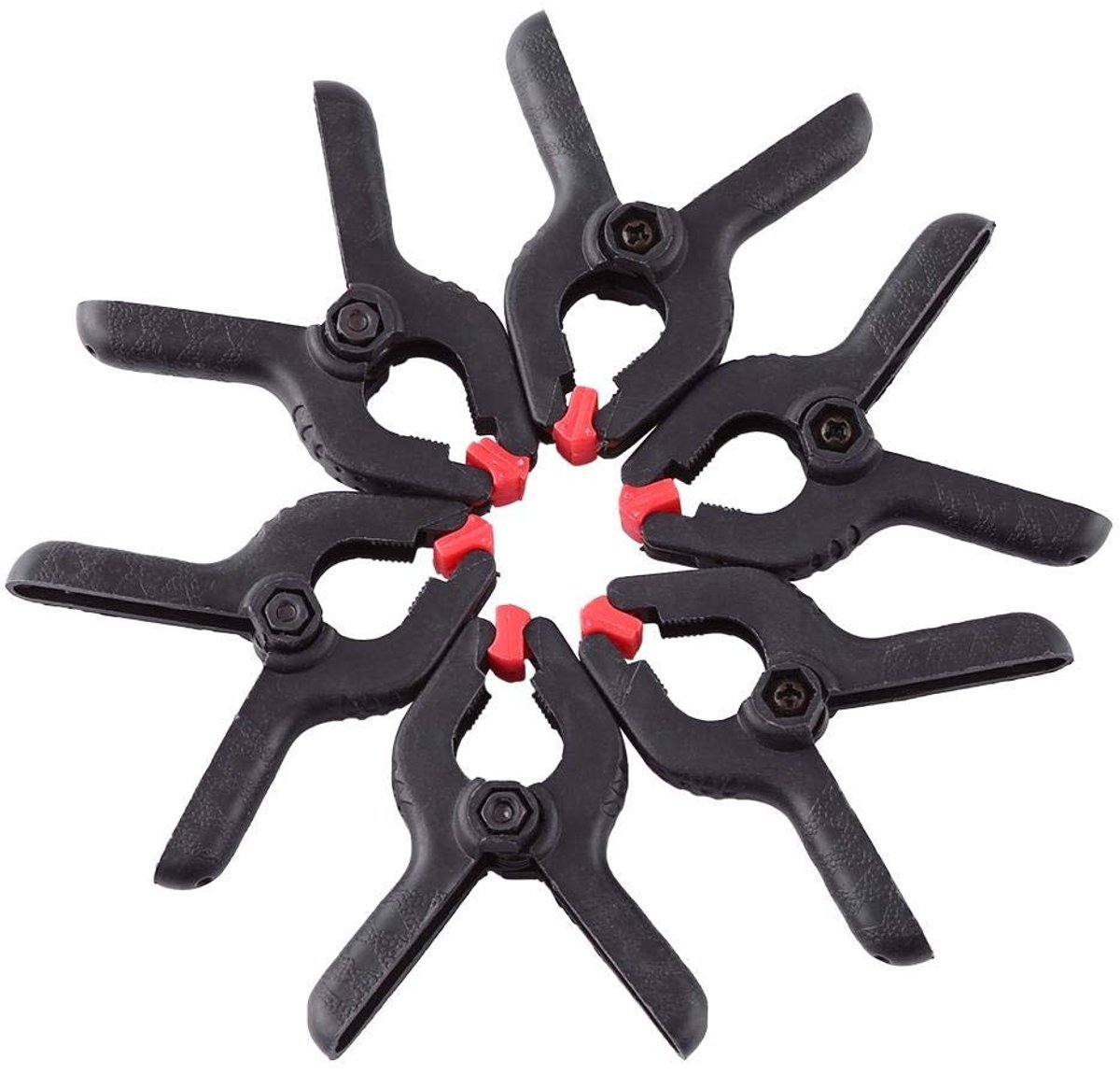 Dailygoody - Fotostudio Clips - Lente Klemmen - Antislip Handvat - 6 Stuks - Geschikt voor Achtergrond Fotografie - Standaard Kleur