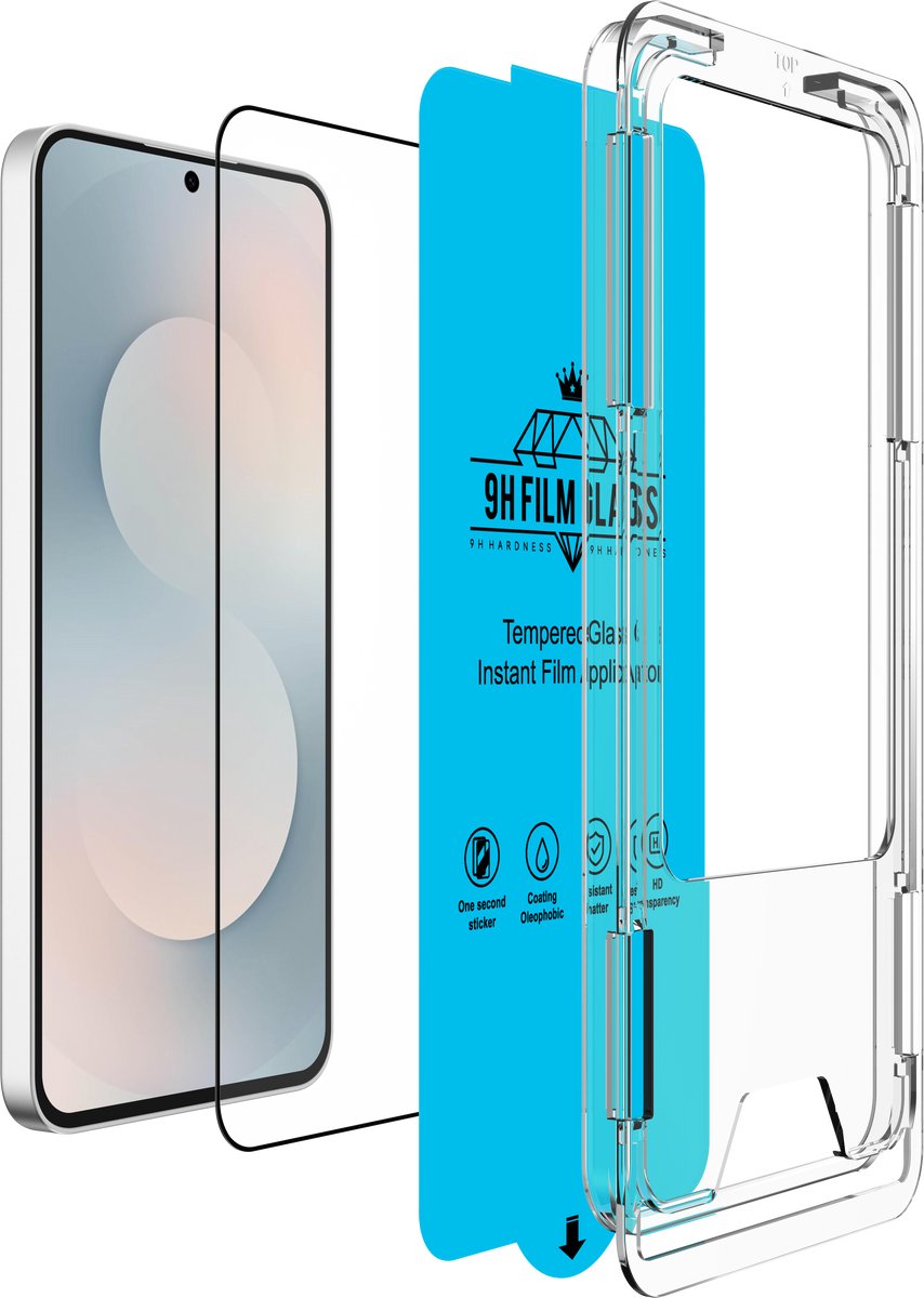 Just in Case screenprotector geschikt voor Samsung Galaxy S25 FE - Screenprotector met Applicator