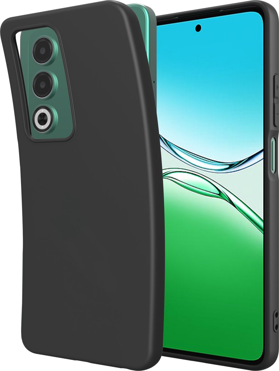 Just in Case hoesje geschikt voor Oppo A5 (5G) Hoesje Siliconen - Flexibele Case - Zwart