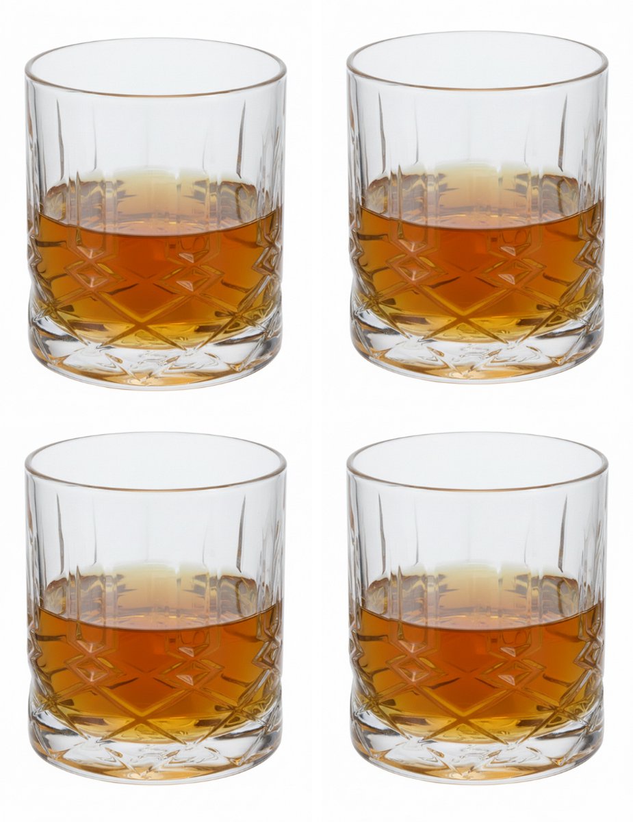 Cookinglife Whiskey Glazen / Waterglazen 350 ml - 4 Stuks